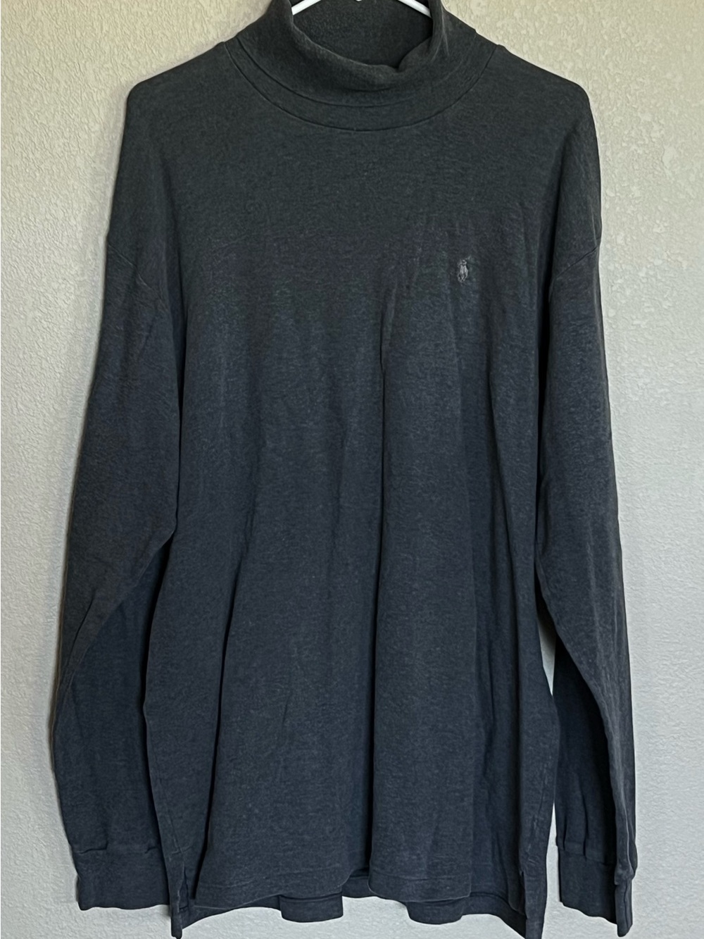 Men’s Vintage Polo by Ralph Lauren Charcoal Gray Long-Sleeve Turtleneck size XXL